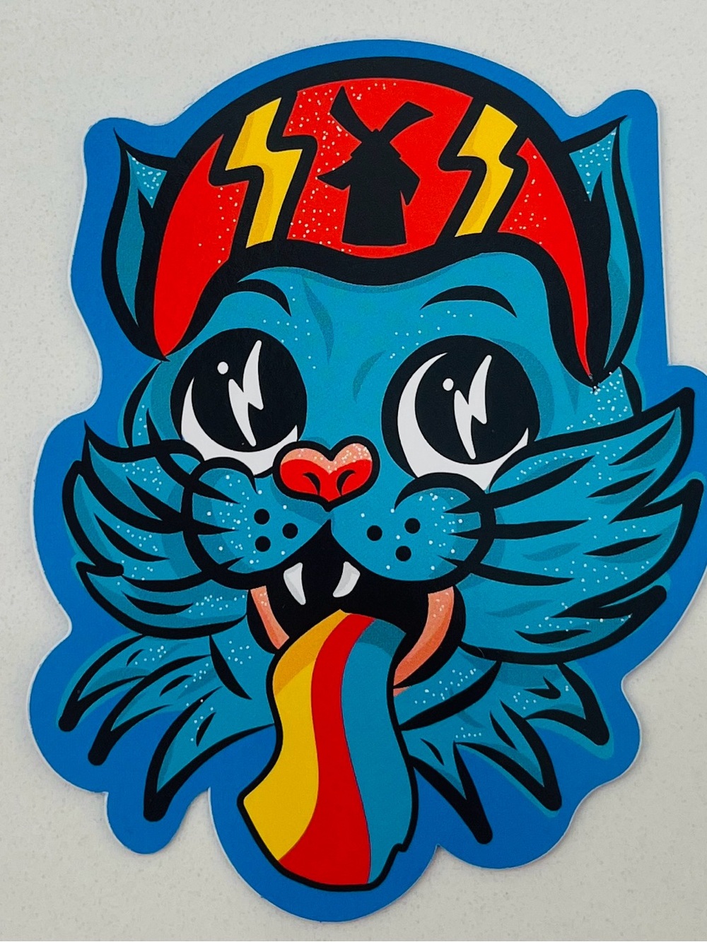 Dutch Bros Cat Pet Sticker Fun Bright Large